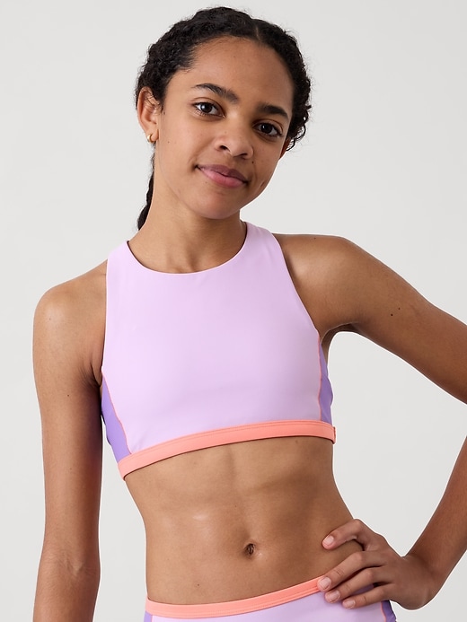 L'image numéro 1 présente Bikini réversible à encolure haute et couleurs contrastantes Athleta Girl