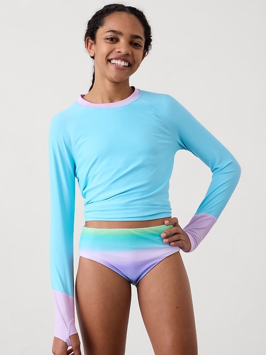 Image number 1 showing, Athleta Girl Reversible Mid Rise Swim Bottom