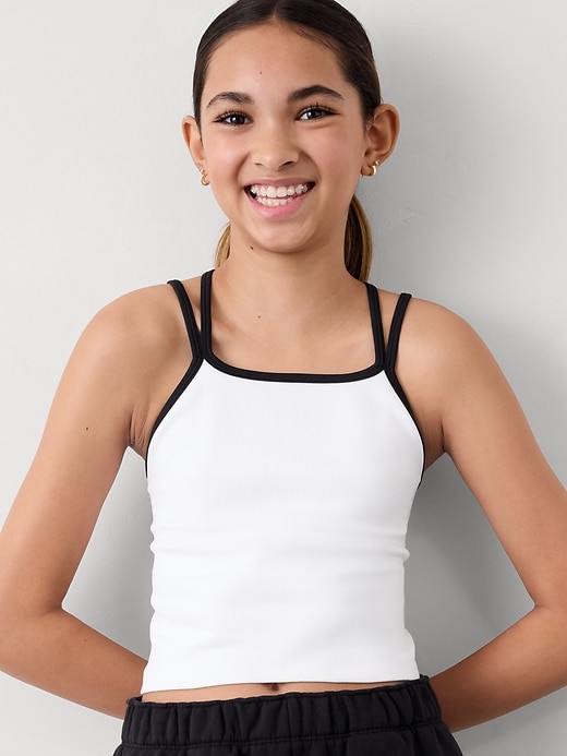 View large product image 1 of 3. Athleta Girl Rise Above Strappy Crop Tank