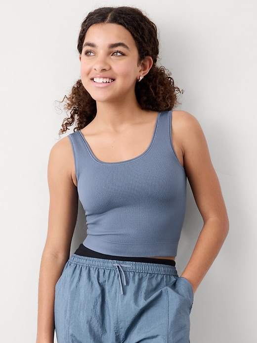 Image number 1 showing, Athleta Girl Rise Above Rib Crop Tank