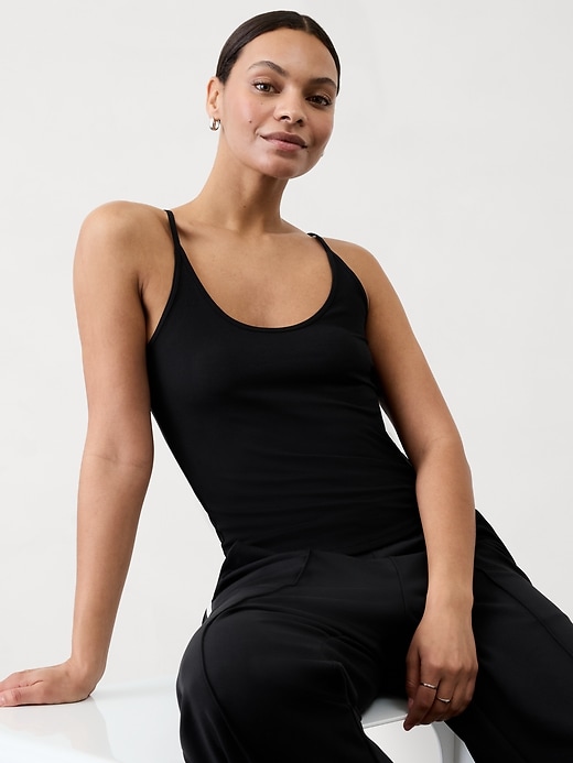 Image number 1 showing, Signature Rib Thin Strap Tank