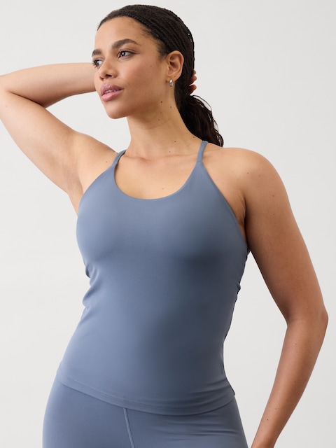 Transcend Scoop Built-In Bra Tank A-C - Blue