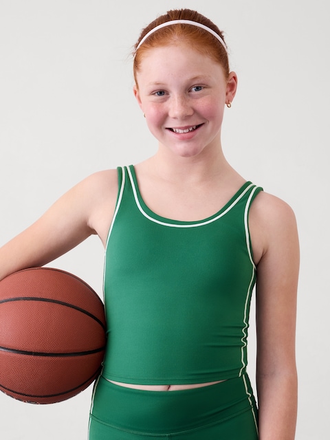 Athleta Girl Scoop Longline Bra - Green