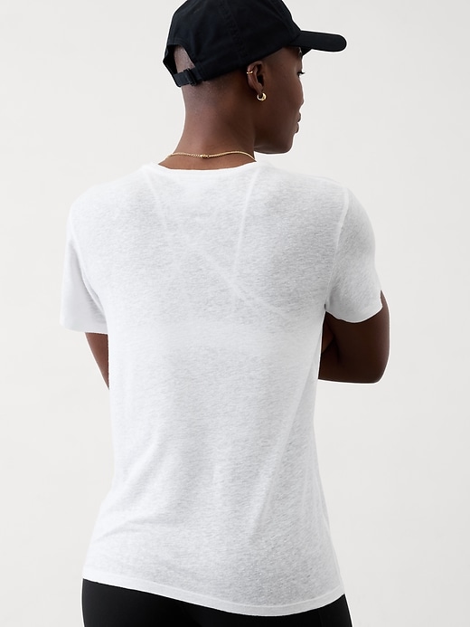 Image number 2 showing, Getaway Linen Blend Tee