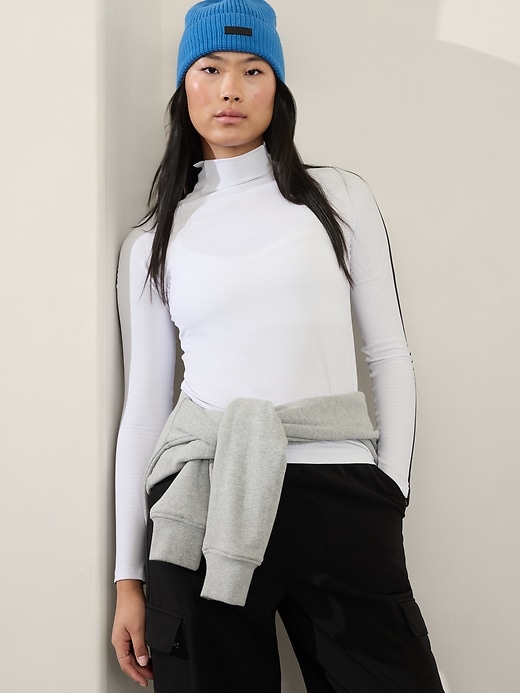 Image number 1 showing, Renew Seamless Mock Neck Top