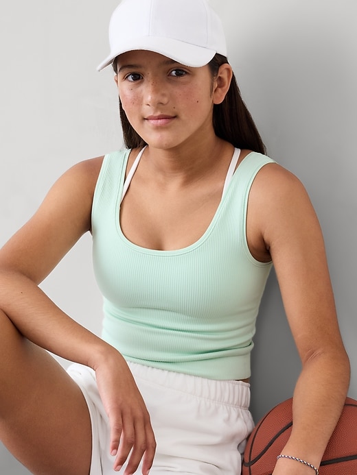 Image number 1 showing, Athleta Girl Rise Above Rib Crop Tank