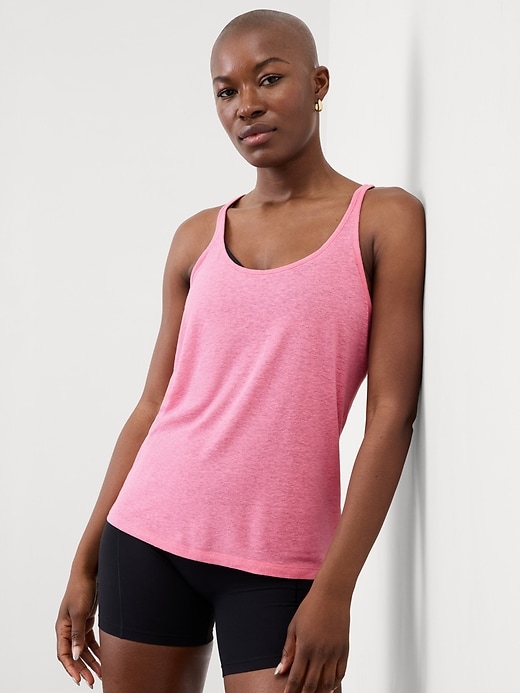 Image number 1 showing, Getaway Linen Blend Tank