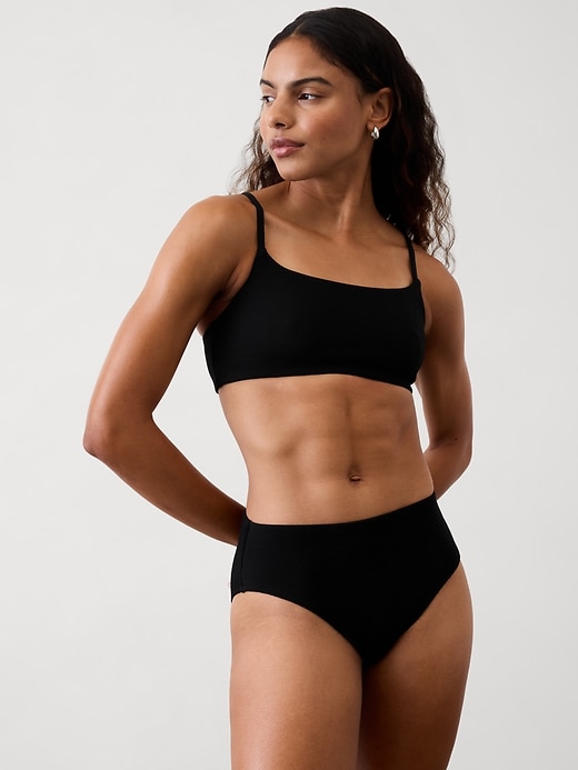 Image number 1 showing, High Waist Pique Swim Bottom