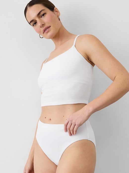 Image number 4 showing, High Waist Pique Swim Bottom