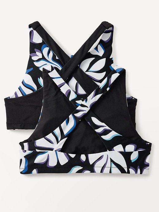 Image number 3 showing, Athleta Girl Reversible High Neck Bikini Top