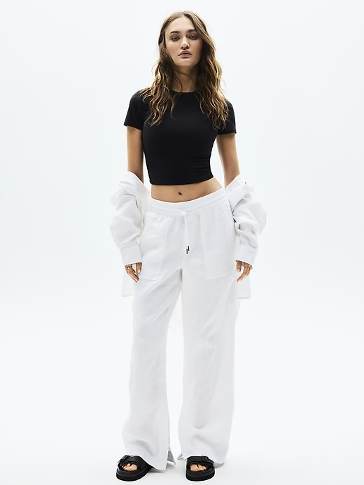 Image number 1 showing, Retreat Linen High Rise Wide Leg Pant