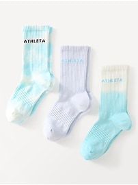 Image number 1 showing, Athleta Girl Everyday Crew Sock 3-Pack