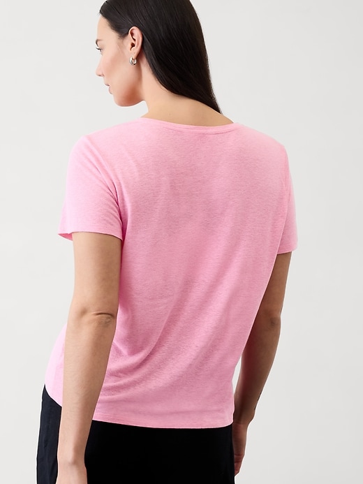 Image number 6 showing, Getaway Linen Blend V-Neck Tee