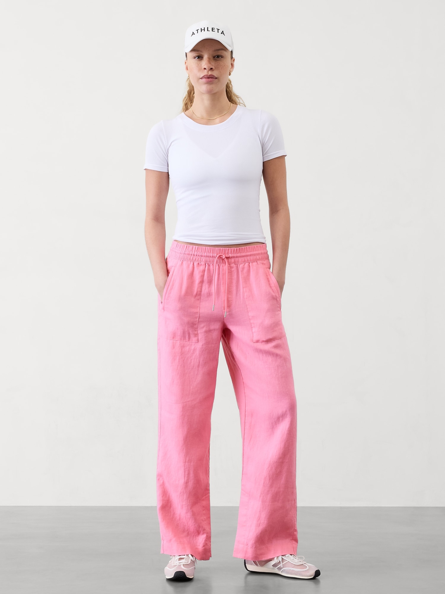 Retreat Linen High Rise Wide Leg Pant