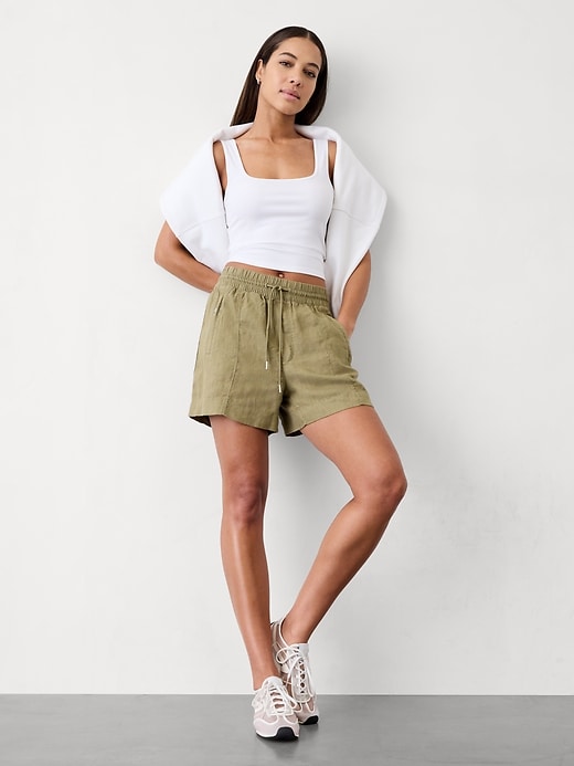 Image number 5 showing, Retreat Linen Mid Rise Short