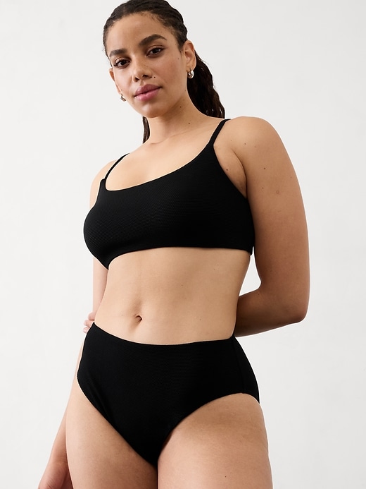 Image number 3 showing, High Waist Pique Swim Bottom