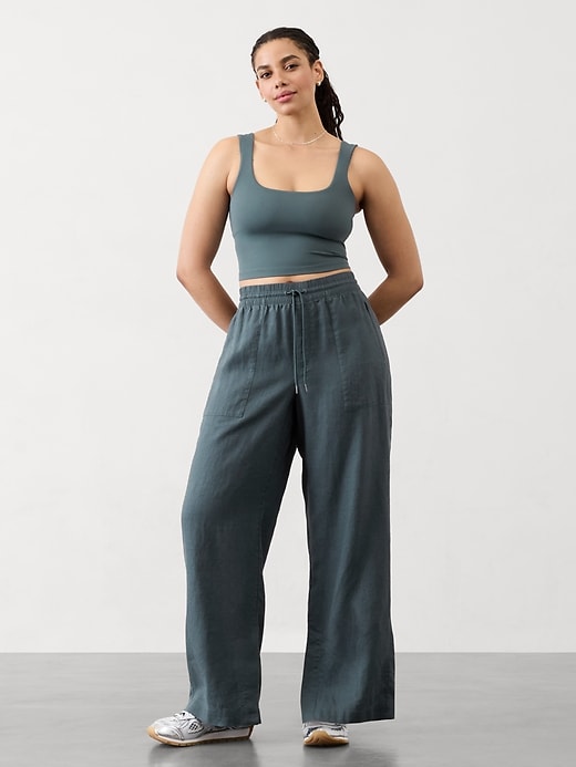 Image number 1 showing, Retreat Linen High Rise Wide Leg Pant