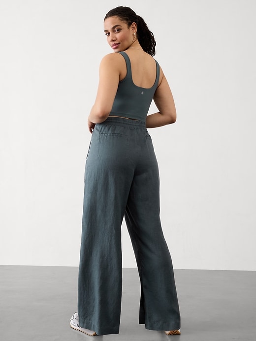 Image number 3 showing, Retreat Linen High Rise Wide Leg Pant