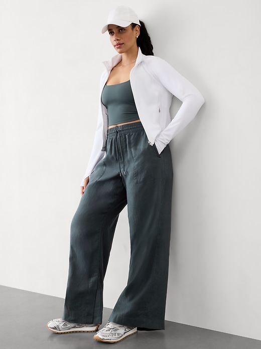 Image number 2 showing, Retreat Linen High Rise Wide Leg Pant