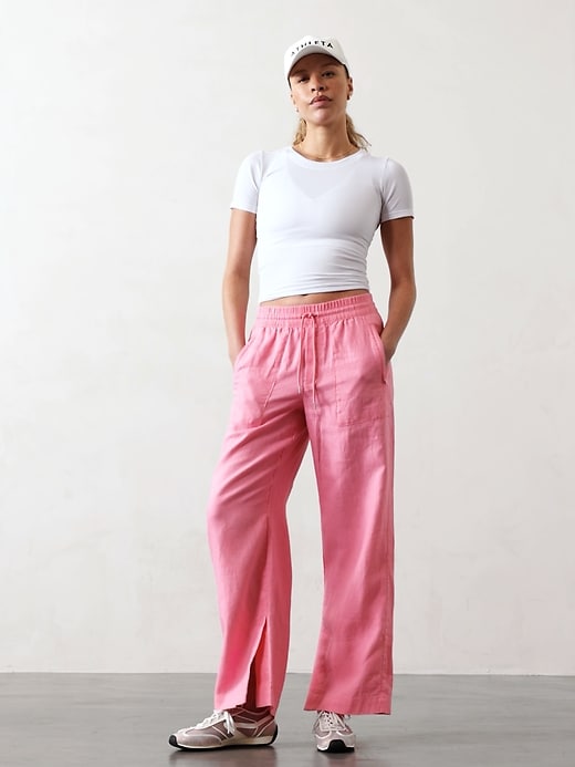 Image number 4 showing, Retreat Linen High Rise Wide Leg Pant