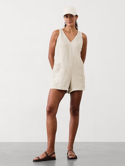 Image number 1 showing, Retreat Linen Romper