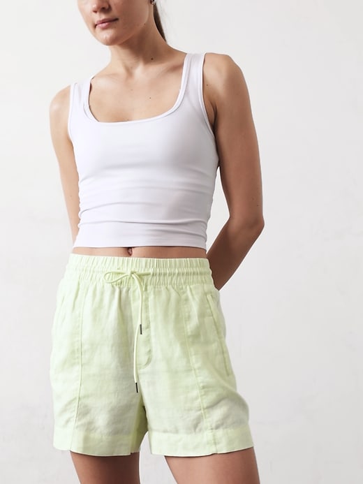 Image number 4 showing, Retreat Linen Mid Rise 4" Short