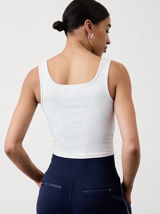 Image number 3 showing, Signature Rib Square Neck Crop Tank