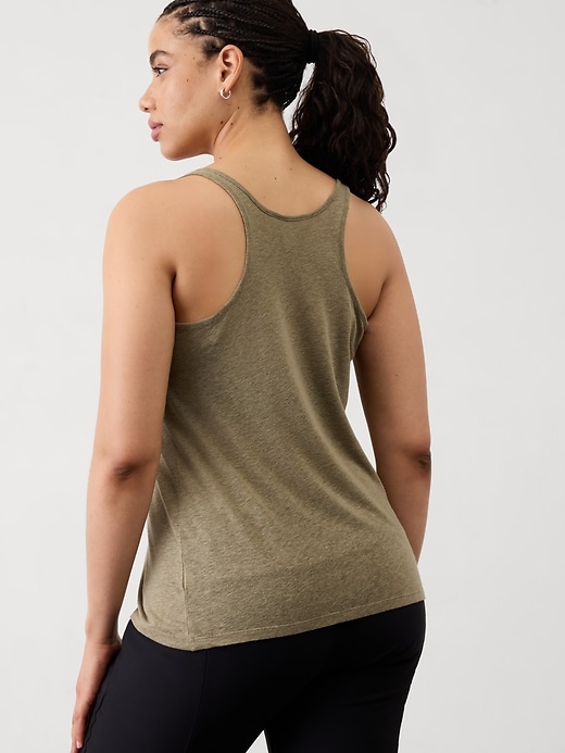 Image number 6 showing, Getaway Linen Blend Tank