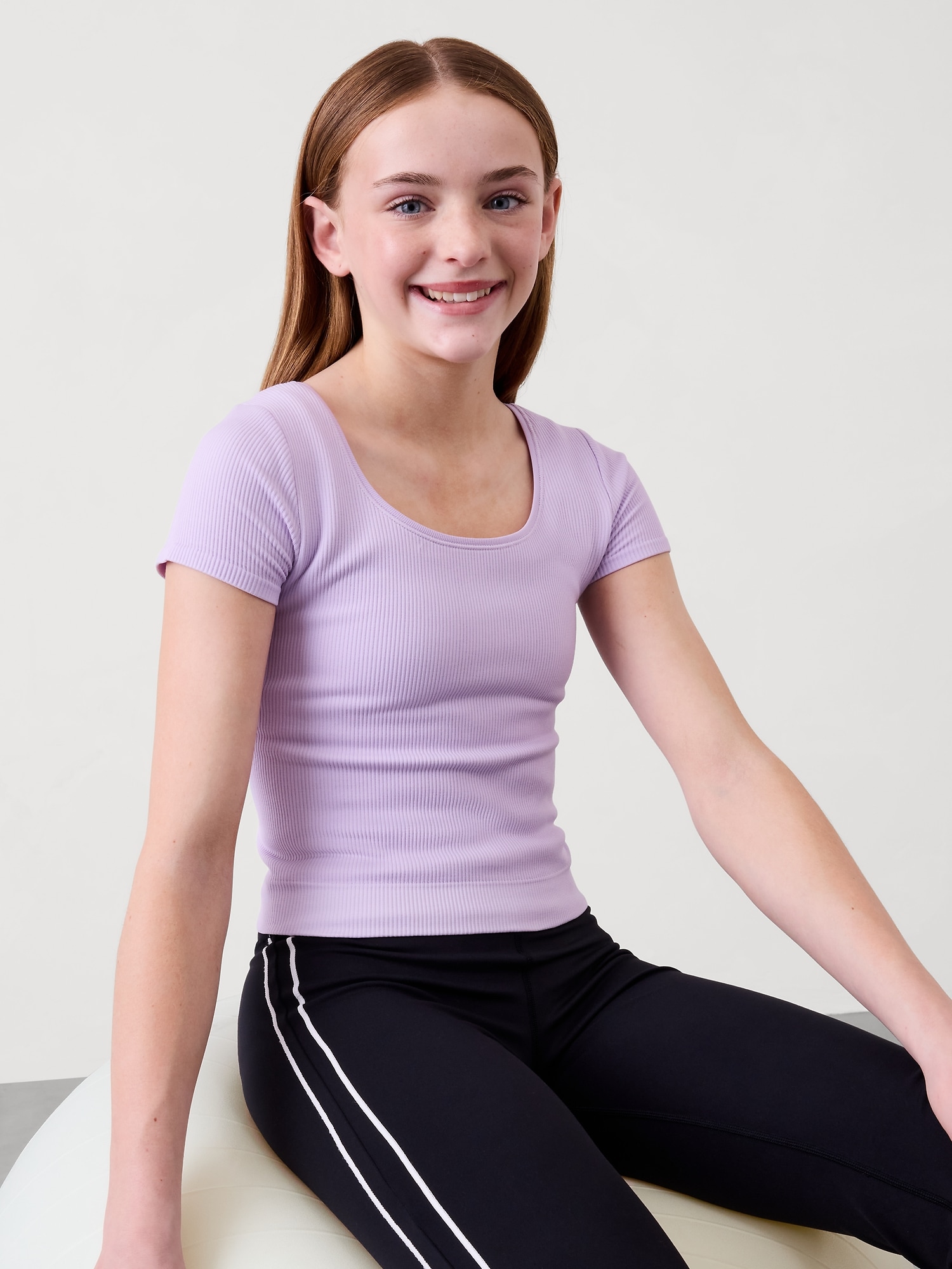 T-shirt court côtelé Rise Above Athleta Girl