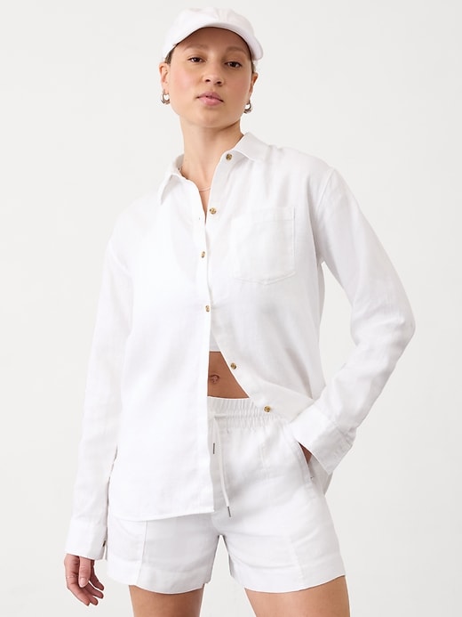 Image number 3 showing, Retreat Linen Top