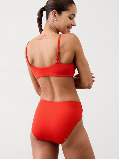 High Waist Swim Bottom - Red