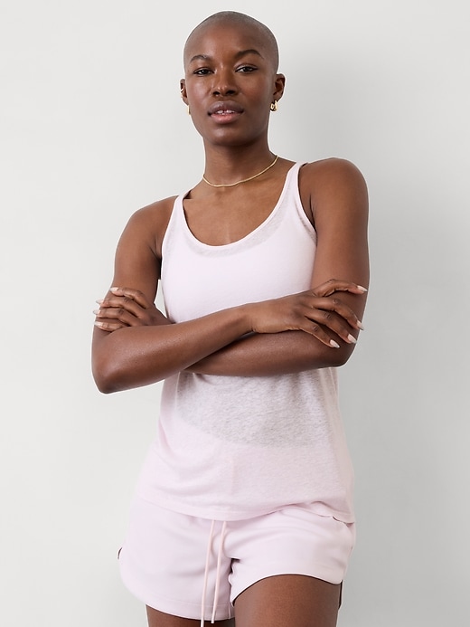 Image number 5 showing, Getaway Linen Blend Tank