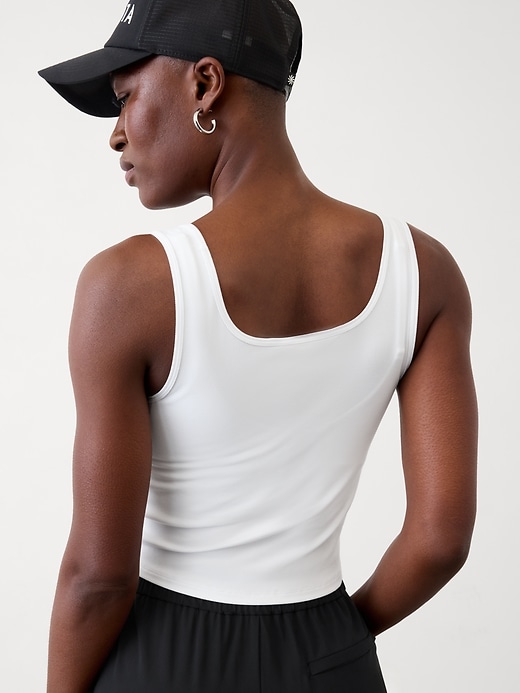 Image number 6 showing, Signature Rib Square Neck Crop Tank