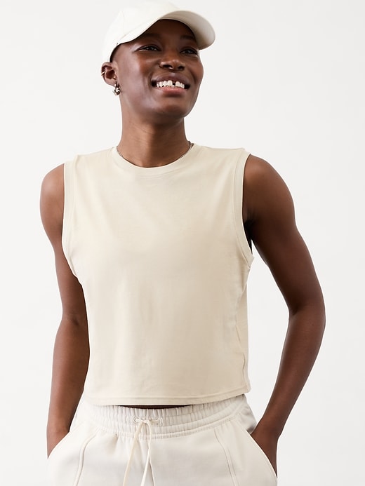 Image number 3 showing, True Cotton Crop Tank