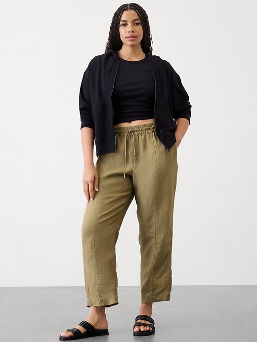 Image number 1 showing, Retreat High Rise Linen Ankle Pant