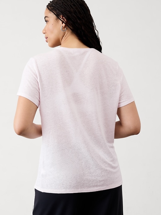 Image number 2 showing, Getaway Linen Blend Tee