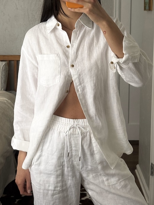 Image number 1 showing, Retreat Linen Top