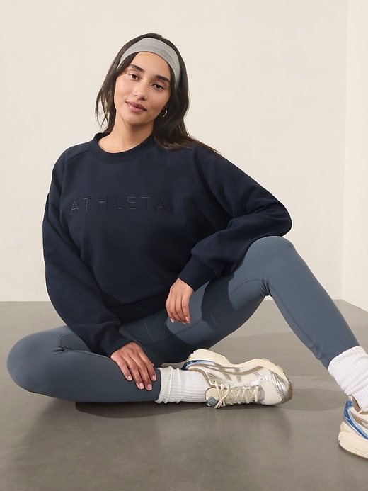 Image number 3 showing, Athleta Embroidered Crew Sweatshirt