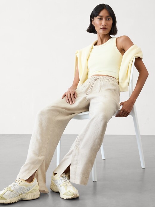 Image number 2 showing, Retreat Linen High Rise Wide Leg Pant
