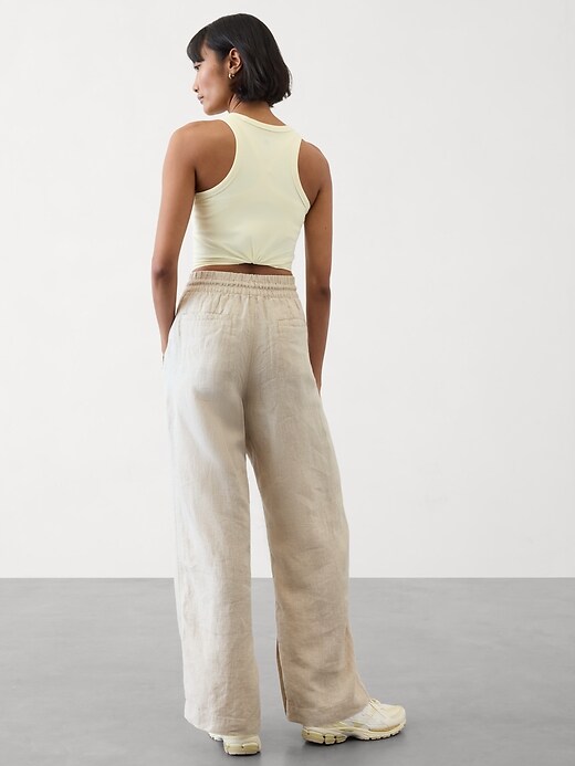 Image number 3 showing, Retreat Linen High Rise Wide Leg Pant