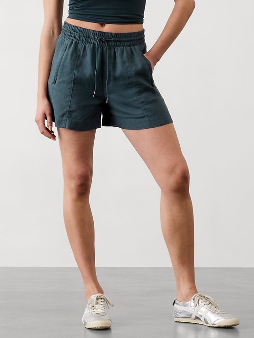 Image number 8 showing, Retreat Linen Mid Rise Short