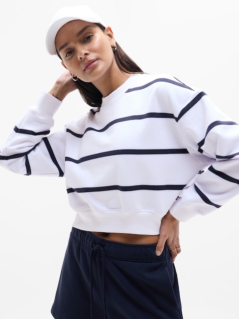 Terry Crop Crew Sweatshirt - Multi