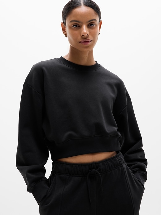 Image number 1 showing, Heavyweight Terry Crop Crew Sweatshirt