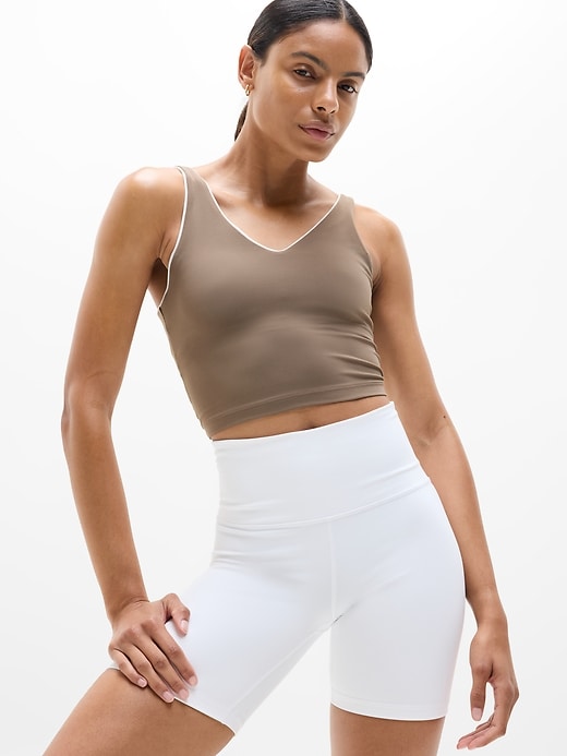 Image number 1 showing, Transcend Tipped V Crop Sports Bra A-C