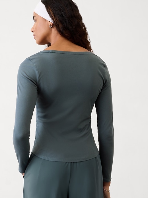 Image number 6 showing, Signature Rib Square Neck Top