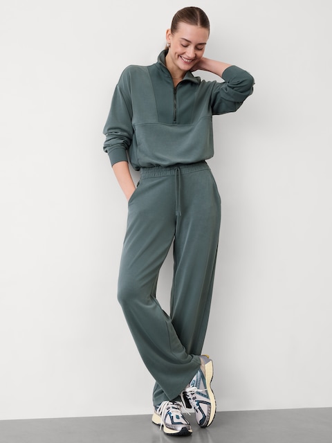 Seasoft Mid Rise Straight Pant - Green