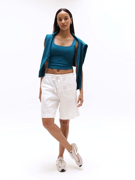 Image number 4 showing, Signature Rib Square Neck Crop Tank