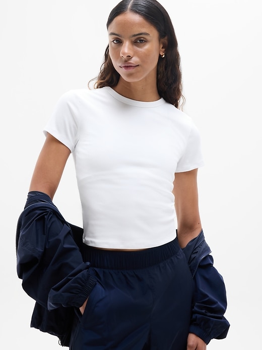 Image number 1 showing, Signature Rib Crop Tee