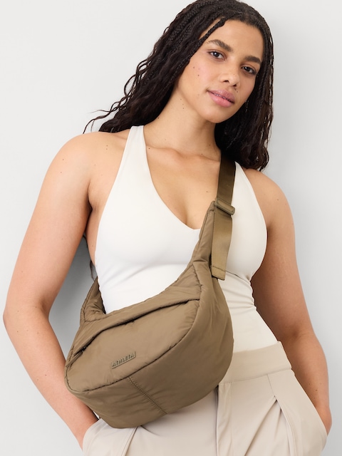 All About Small Crossbody Hobo Bag - Brown