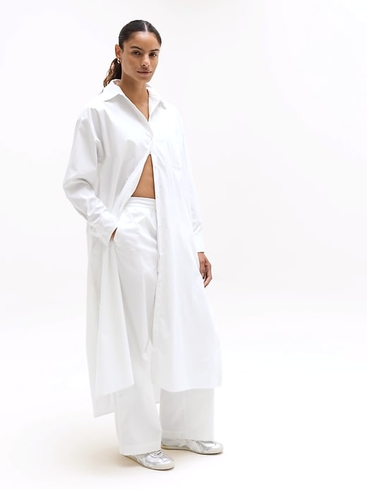 Image number 4 showing, Drift Poplin Long Shirt Dress